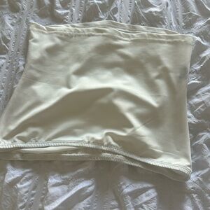 White tube top (slightly see through)